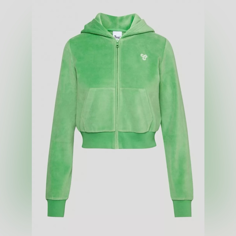 Small TNa Green Velour Tracksuit from Aritizia